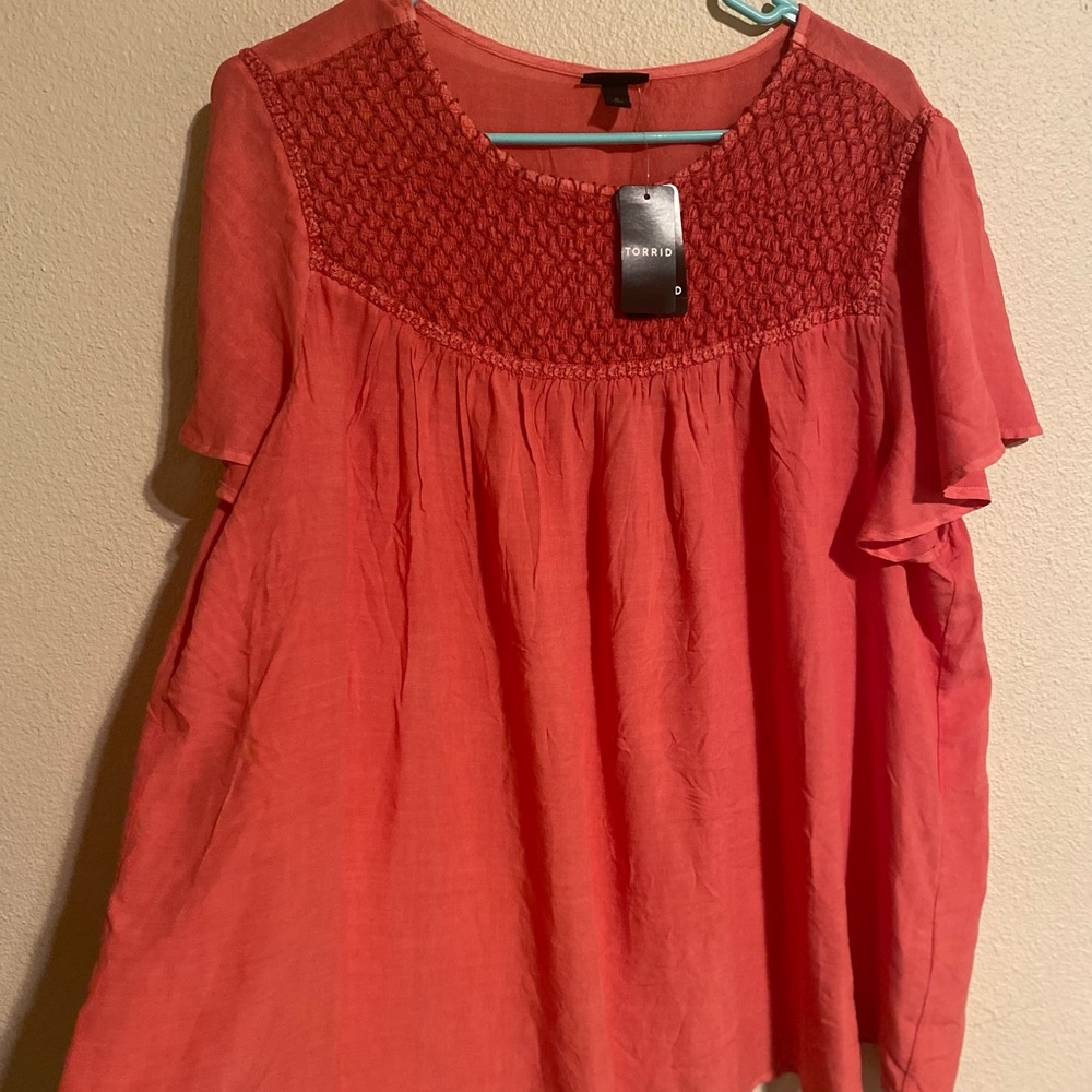 Torrid Flowy Coral Top